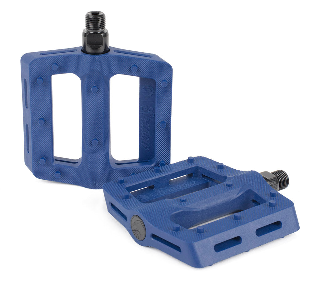 Shadow Surface Plastic Pedals - Navy Blue 9/16
